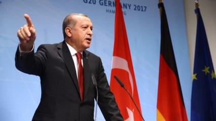 Erdoğan'dan Hamburg'da Almanya'ya salon tepkisi