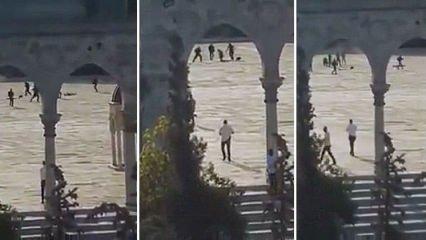 İsrail askerinin Mescid-i Aksa'da cinayet anları