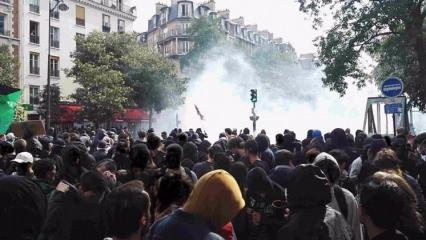 Fransa'da polis ile işçiler arasında çatışma çıktı