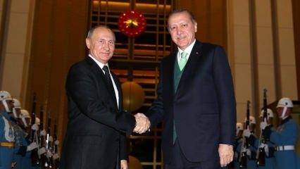 Erdoğan-Putin görüşmesinden kareler