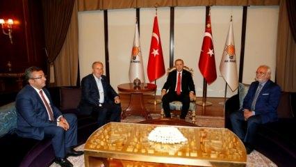 Cumhurbaşkanı Erdoğan-İnce görüşmesinden kareler
