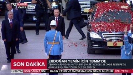 Cumhurbaşkanı Erdoğan TBMM'ye böyle geldi