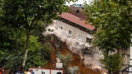 Beyoğlu'ndaki bina böyle çöktü