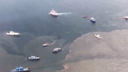 İstanbul'da denize helikopter düştü