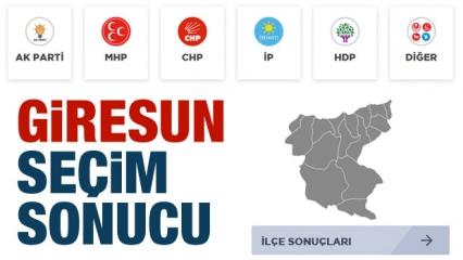 YSK GİRESUN seçim sonuçları paylaşıldı! Seçimi kim kazandı, lider parti?