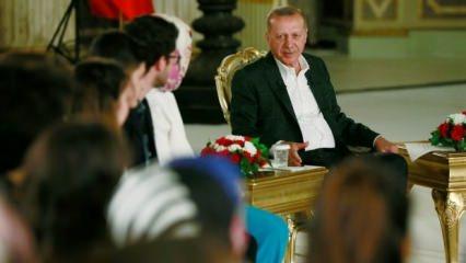 Erdoğan'ın katıldığı canlı yayında sürpriz