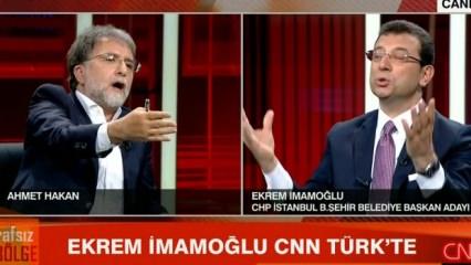 Ahmet Hakan ile CHP adayı İmamoğlu arasında sert tartışma!
