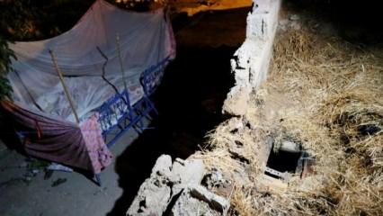 Ceylanpınar'da roketin düştüğü ev görüntülendi
