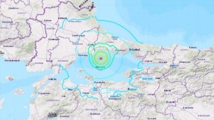 ABD, İstanbul depremini paylaştı! Korkutan 'şok dalgası' haritası