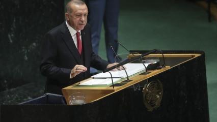 Cumhurbaşkanı Erdoğan BM'de sordu: Bu ülkenin sınırı neresidir?