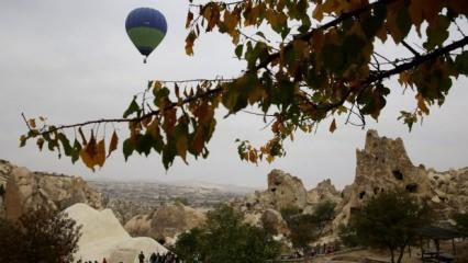 Kapadokya sonbahar renkleriyle cezbediyor