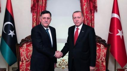 Cumhurbaşkanı Erdoğan Fayez Al Sarraj'ı kabul etti
