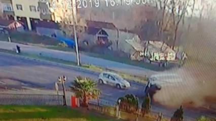 Samsun'da iki öğrencinin öldüğü kaza kamera görüntüleri