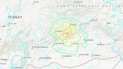 Son dakika haberi... Elazığ'daki depremle ilgili ABD'den korkutan harita!