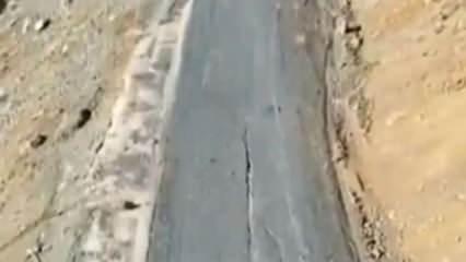 Elazığ depremi sonrasındaki yarıklar böyle görüntülendi