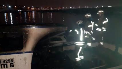 İki balıkçı teknesinde korkutan yangın