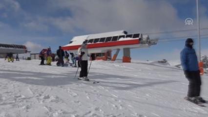 Cıbıltepe'de sıfırın altında 16 derecede kayak keyfi
