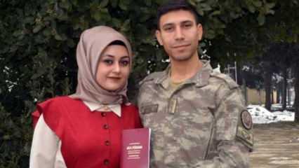 Barış Pınarı Harekatı'ndan izin alıp, 14 Şubat'ta nikah kıydı