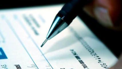 Karşılıksız &ccedil;ek adedi geriledi