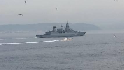 NATO'ya bağlı Alman savaş gemisi boğaz sularında 