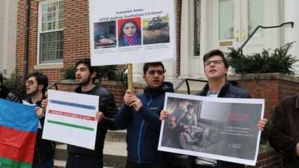 ABD'de Azerbaycanlıların protestosu