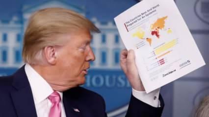 Trump'ın elindeki koronavirüs haritasında bomba Türkiye detayı! İran'dan üç kötü haber daha