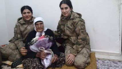 114 Yaşındaki Fatma ninenin kadınlar günü kutlandı