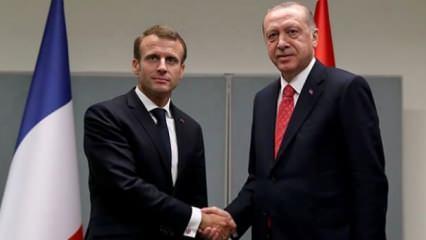 Başkan Erdoğan'la Macron arasında kritik görüşme