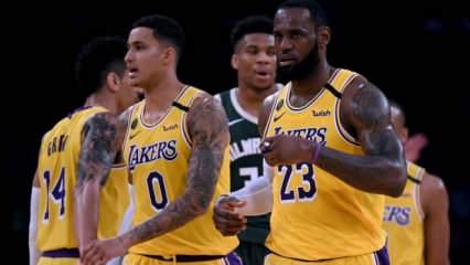 Liderlerin m&uuml;cadelesinde kazanan Los Angeles Lakers