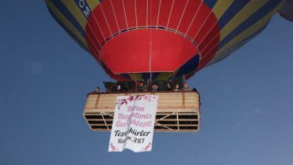 Nevşehir’de kadınlar ilk kez balona bindi