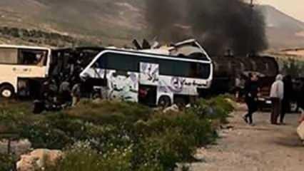  Şam’da yakıt tankeri ile iki yolcu otobüsü çarpıştı: 30 ölü