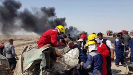 Irak'ta yakıt tankları yolcu otobüsüyle çarpıştı: 13 ölü