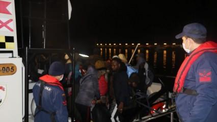 Sahil Güvenlik, Ayvacık'ta denize açılan 45 göçmeni durdurdu