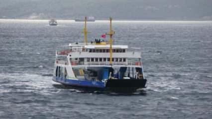 Gökçeada ile Güney Marmara hattında feribot seferleri iptal