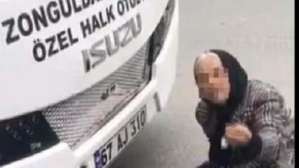 Halk otobüsüne alınmayan yaşlıyı aşağıladığı iddia edilen 2 kişi yakalandı