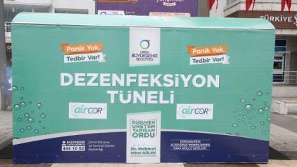 Türkiye'de bir ilk! koronavirüse karşı 'dezenfeksiyon tüneli'