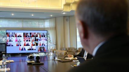 Cumhurbaşkanlığı Kabinesi ilk kez video konferans ile toplandı	