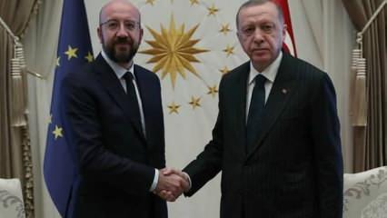 Erdoğan, Avrupa Konseyi Başkanı Michel ile görüştü