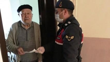 86 yaşındaki Sabahattin amcadan 10 bin lira bağış