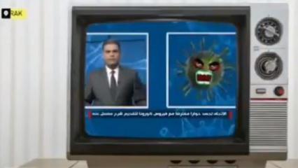 Irak televizyonu koronavirüsle röportaj yaptı: Senin iyi bir özelliğin var mı?