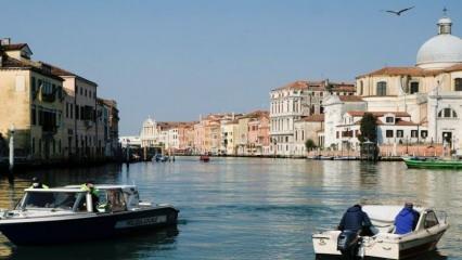 El ayak çekildi Venedik sularının berraklığı uzaydan böyle görüntülendi