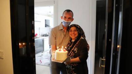 Eşinin doğum günü için yardım istedi, belediye pasta getirdi