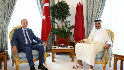 Başkan Erdoğan, Katar Emiri ile telefonda görüştü