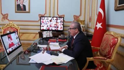 TBMM Başkanı Mustafa Şentop, telekonferans yoluyla çocuklarla görüştü