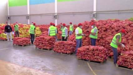 16 bin haneye 250 ton patates ve soğan dağıtılıyor