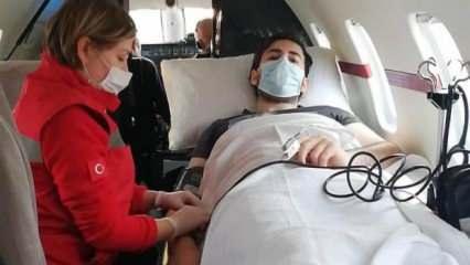 Türk öğrenci tedavi için Rusya'dan özel uçakla getirildi