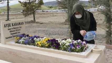Anneler Günü'nde, sağlıkçı kızının mezarını ziyaret etti