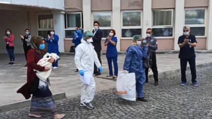 Nevşehir'de 40 günlük Ayşegül bebek ve annesi koronavirüsü yendi