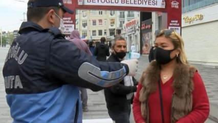 Taksim Meydanı ve İstiklal Caddesi'nde maske denetimi başladı