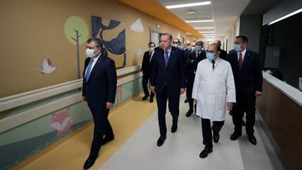 Başkan Erdoğan Başakşehir Şehir Hastanesini inceledi! İşte dikkat çeken kareler